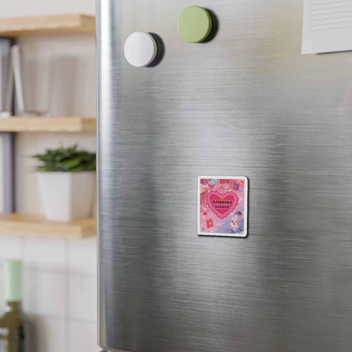 Romance Reader Heart Die-Cut Magnet — Cute Valentine’s Book Lover Gift