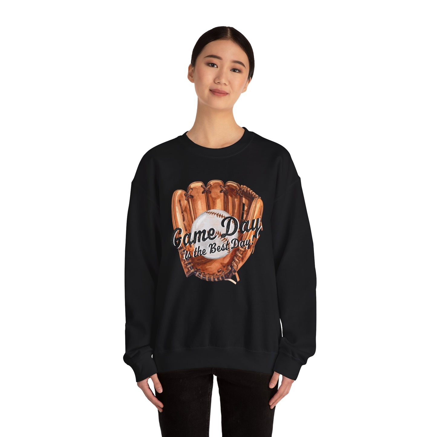 Game Day Baseball Sweatshirt — "Game Day is the Best Day" Crewneck