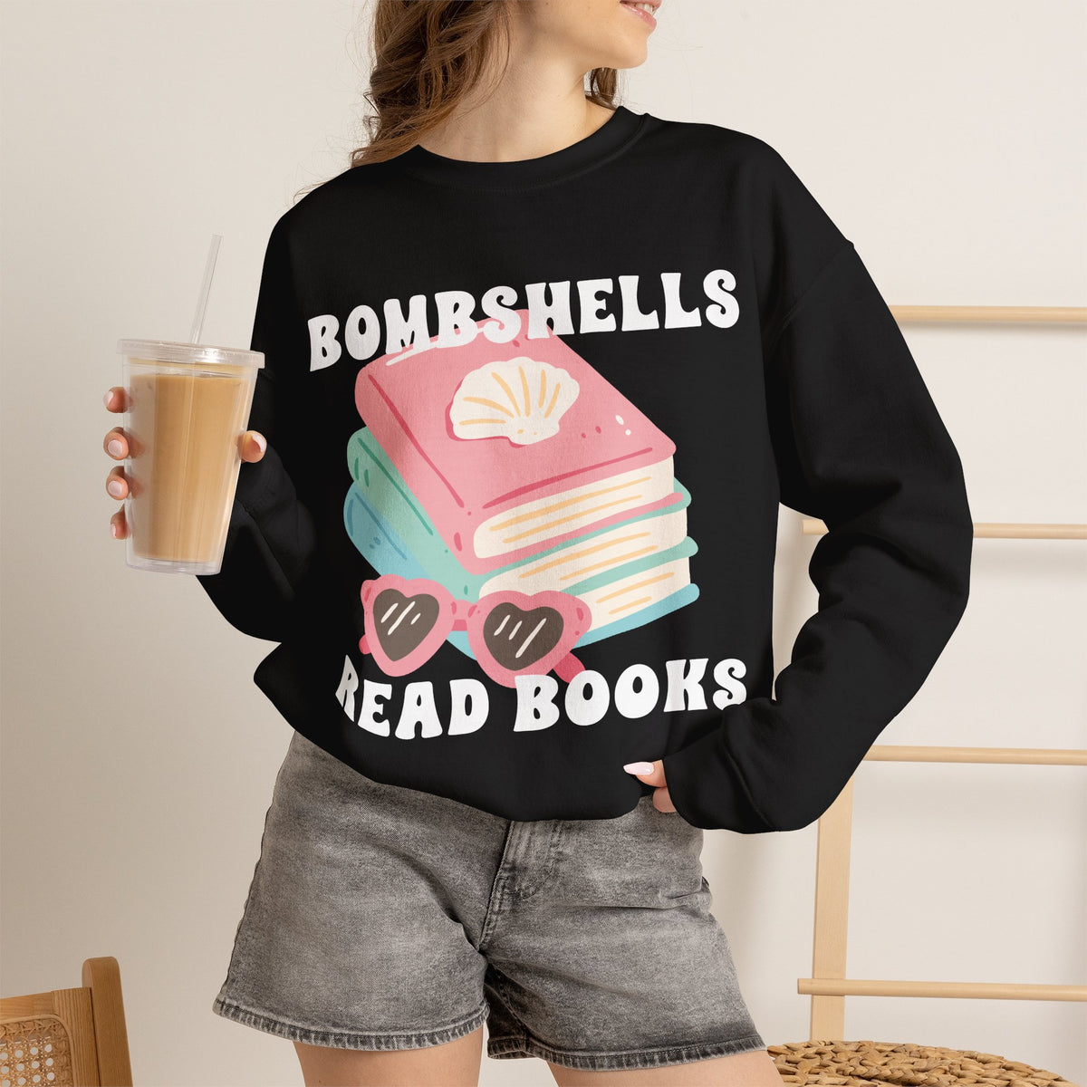 Bombshells Read Books - Bookish Villa Inspired Sweatshirt (White Text)
