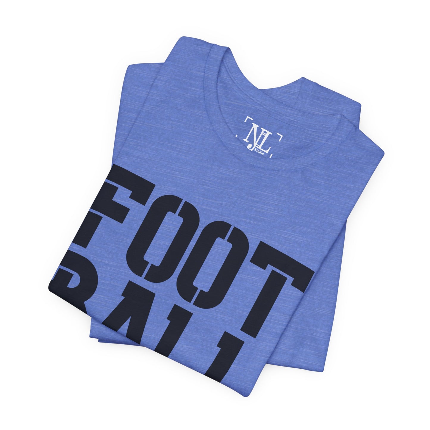 Football Mom T-Shirt – Bold Stacked Text with Football Graphic