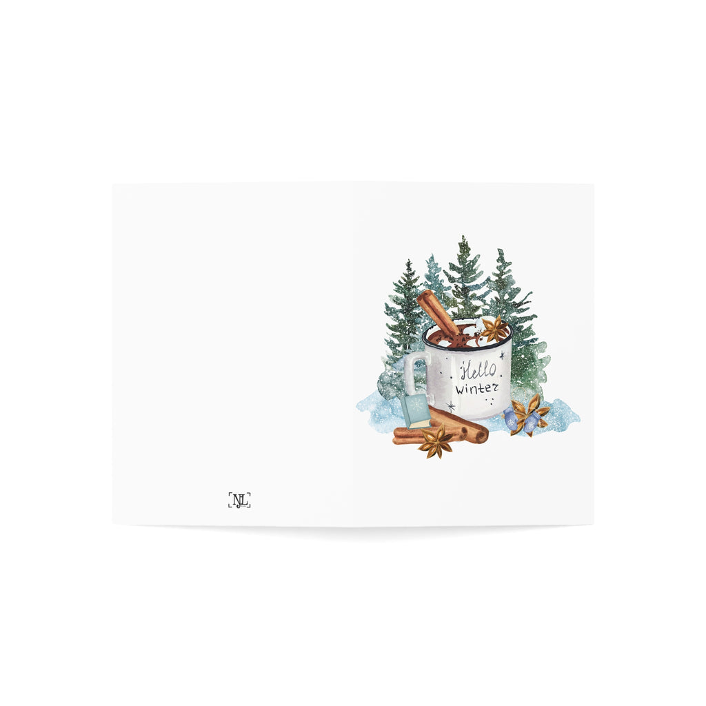 Hello Winter Mug Greeting Cards  (1/10/30/50)