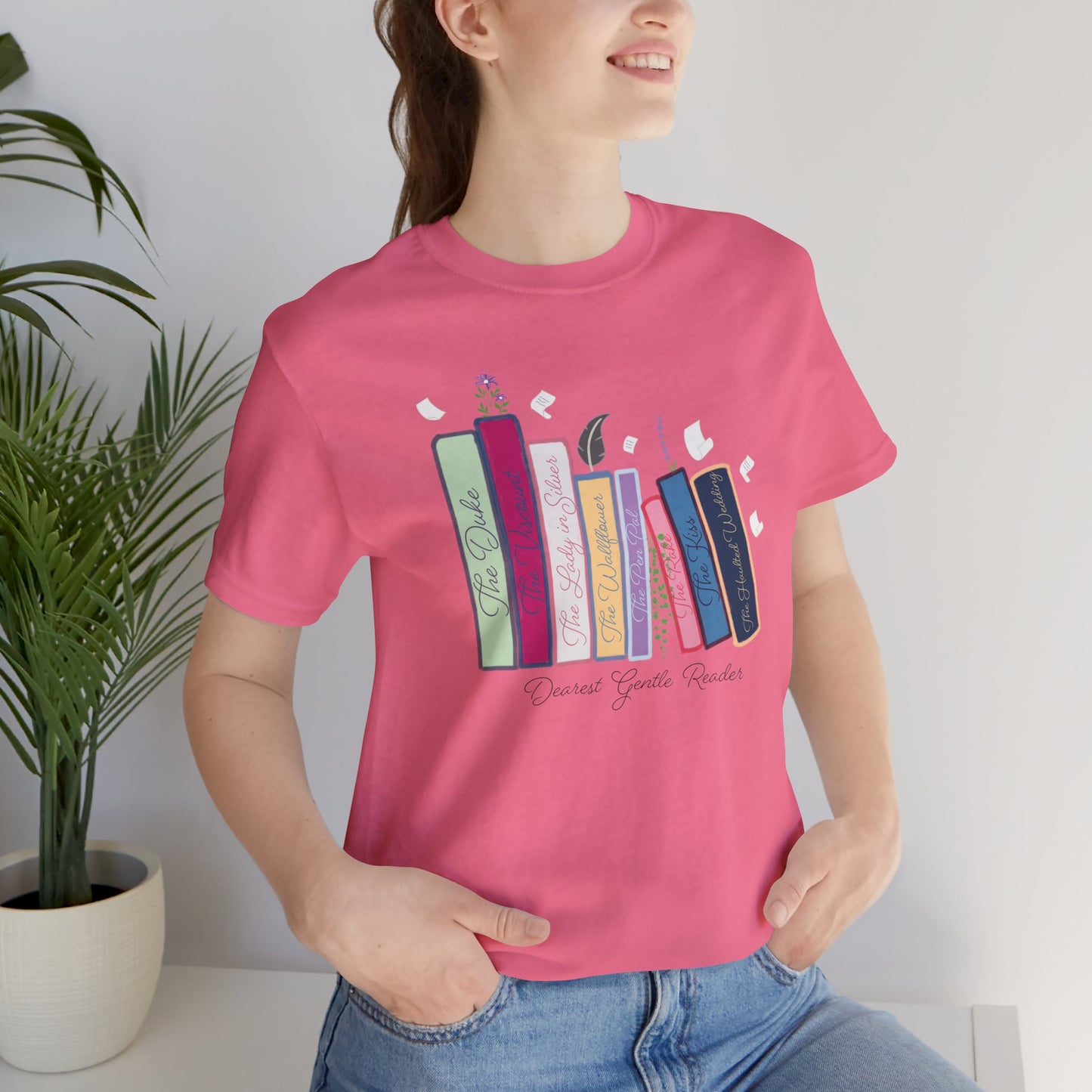 Dearest Gentle Reader Book Stack - Regency Romance Inspired Tee
