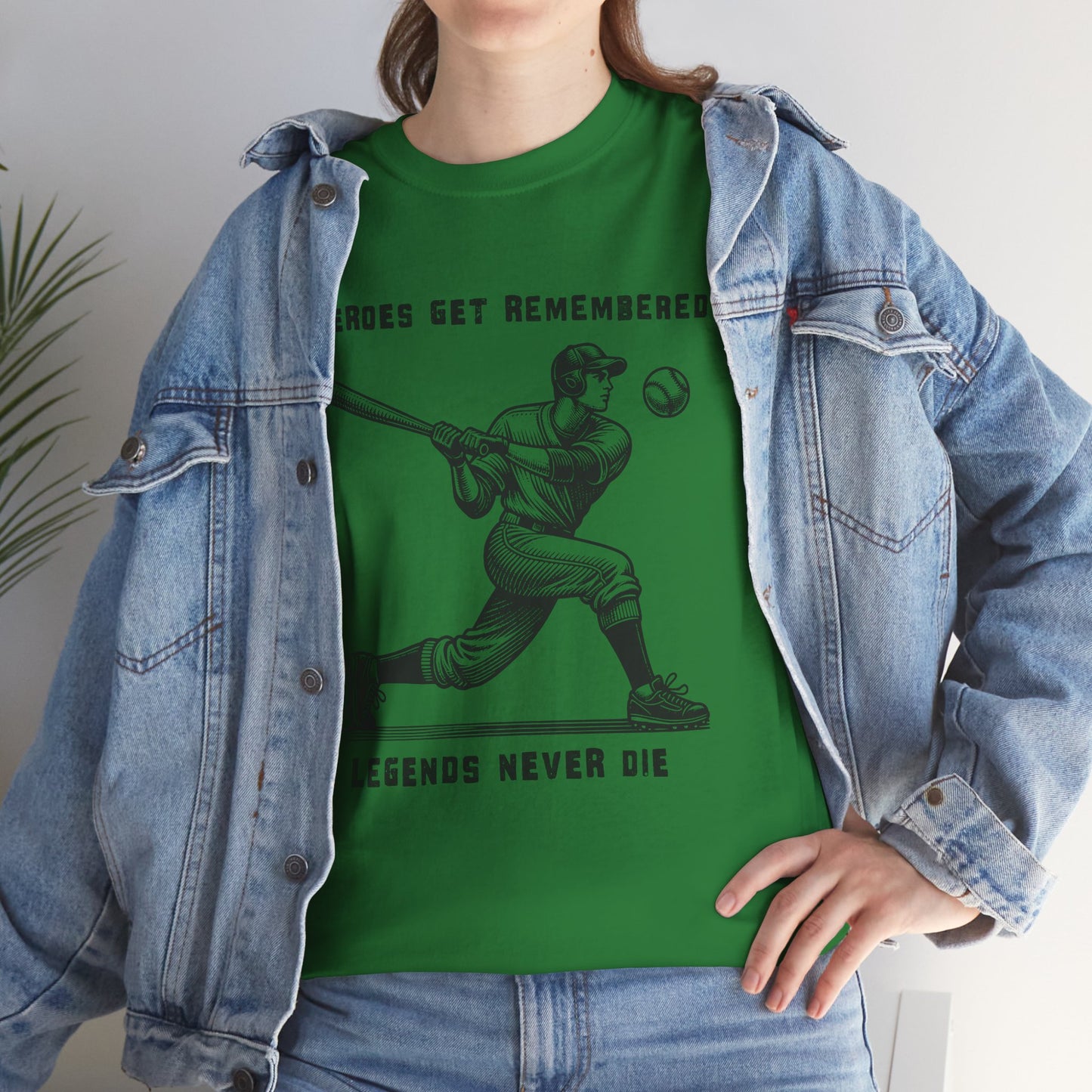 Baseball Legends T‑Shirt — "Heroes Get Remembered, Legends Never Die" Tribute Tee