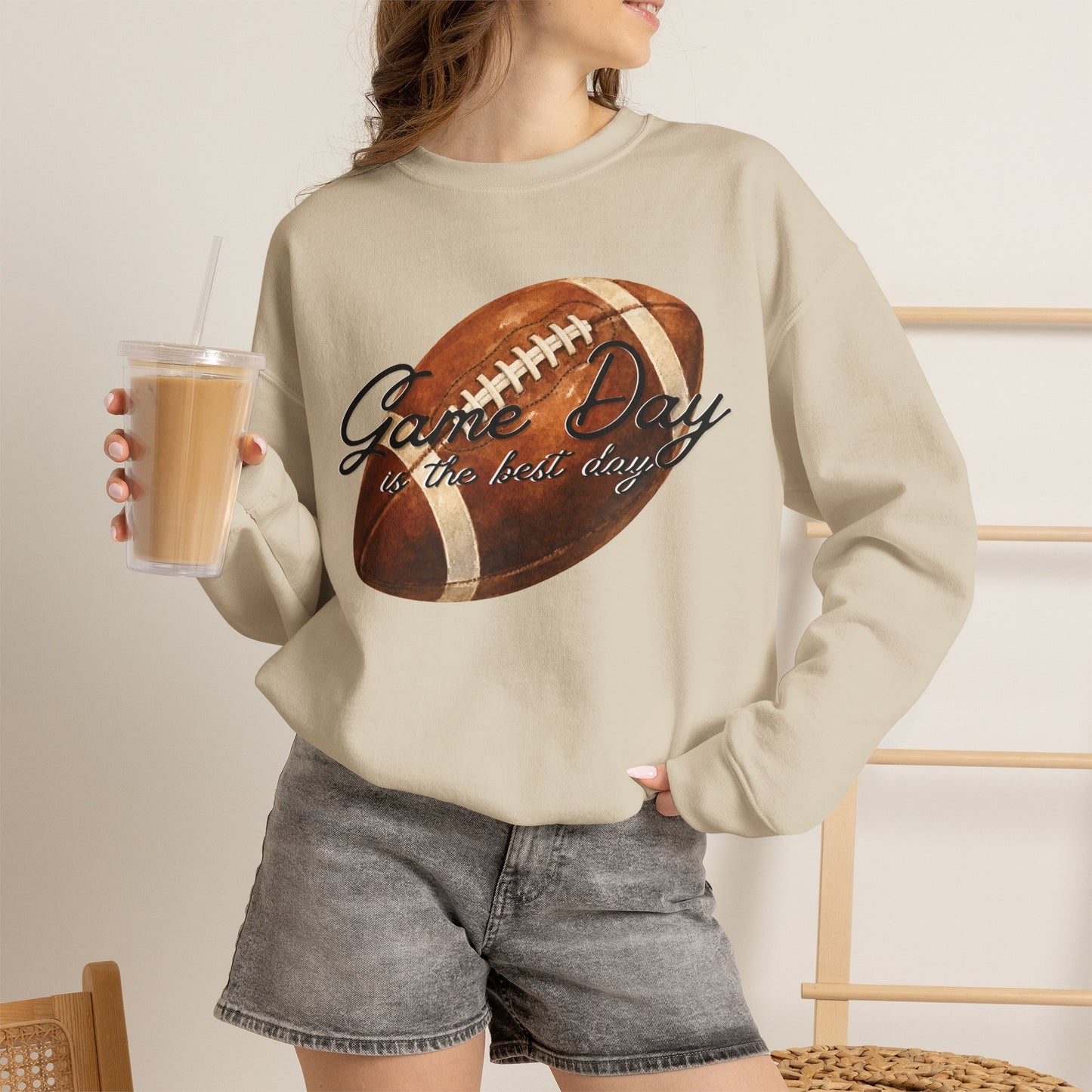 Game Day Is The Best Day Football Crewneck Sweatshirt