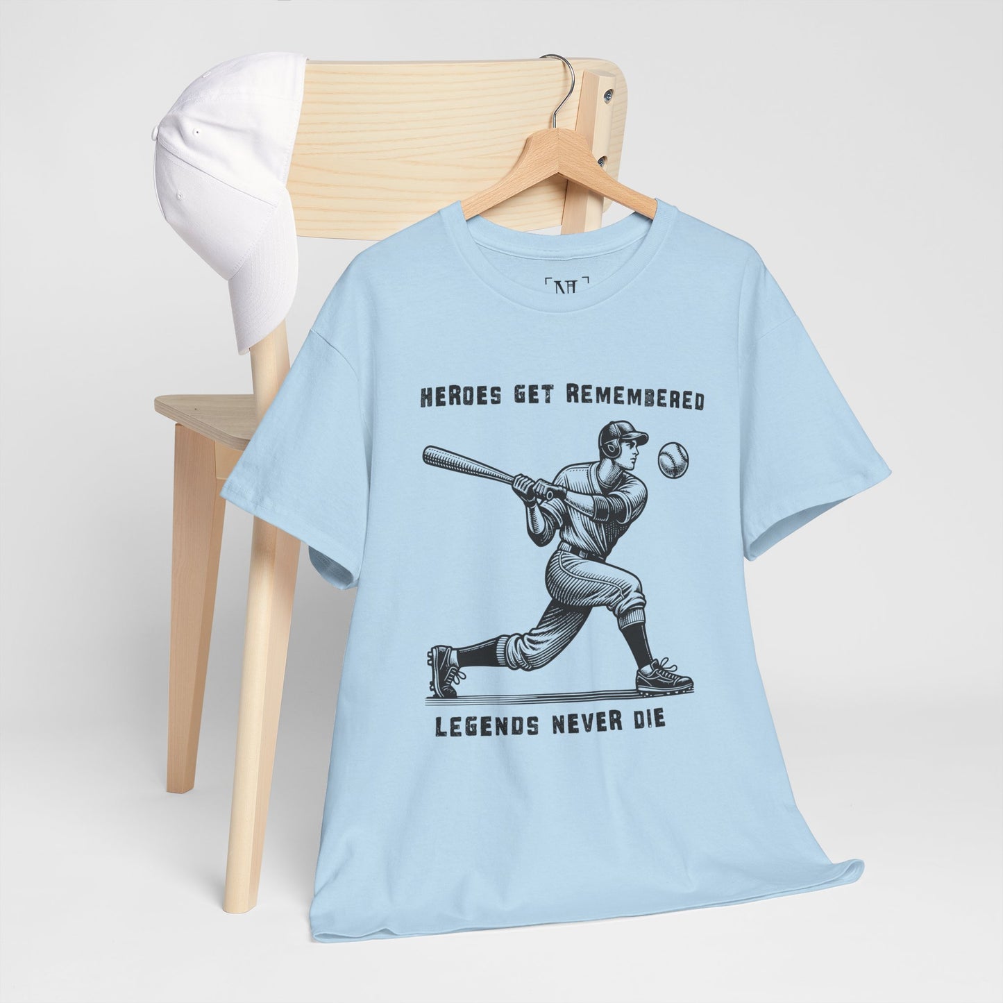 Baseball Legends T‑Shirt — "Heroes Get Remembered, Legends Never Die" Tribute Tee