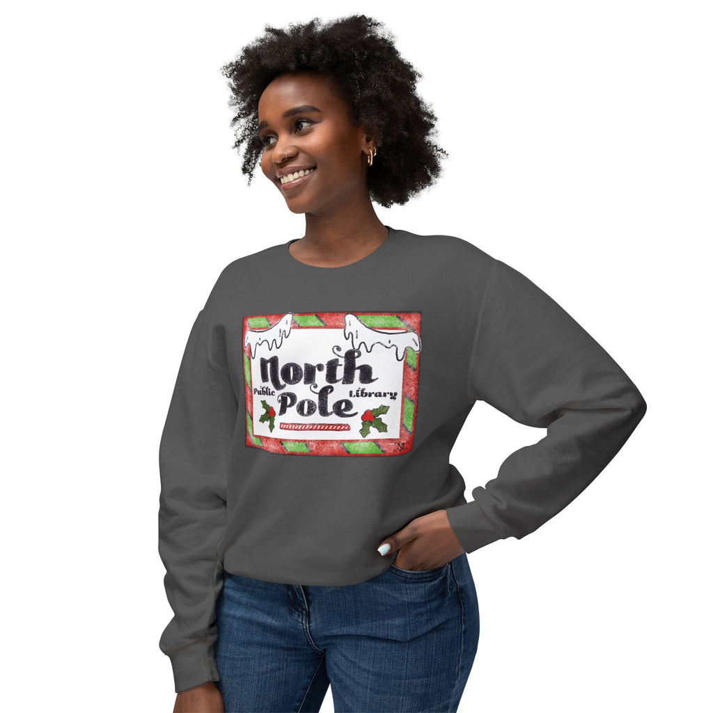 North Pole Library Christmas Crewneck Sweatshirt