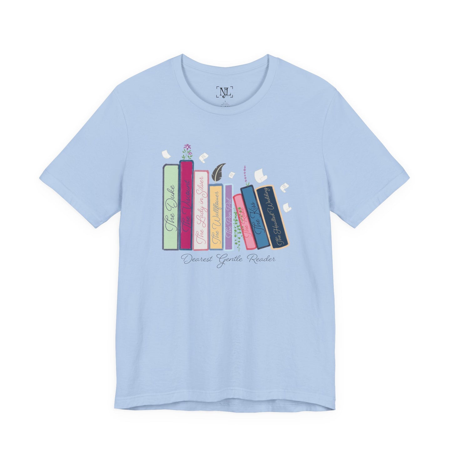 Dearest Gentle Reader Book Stack - Regency Romance Inspired Tee