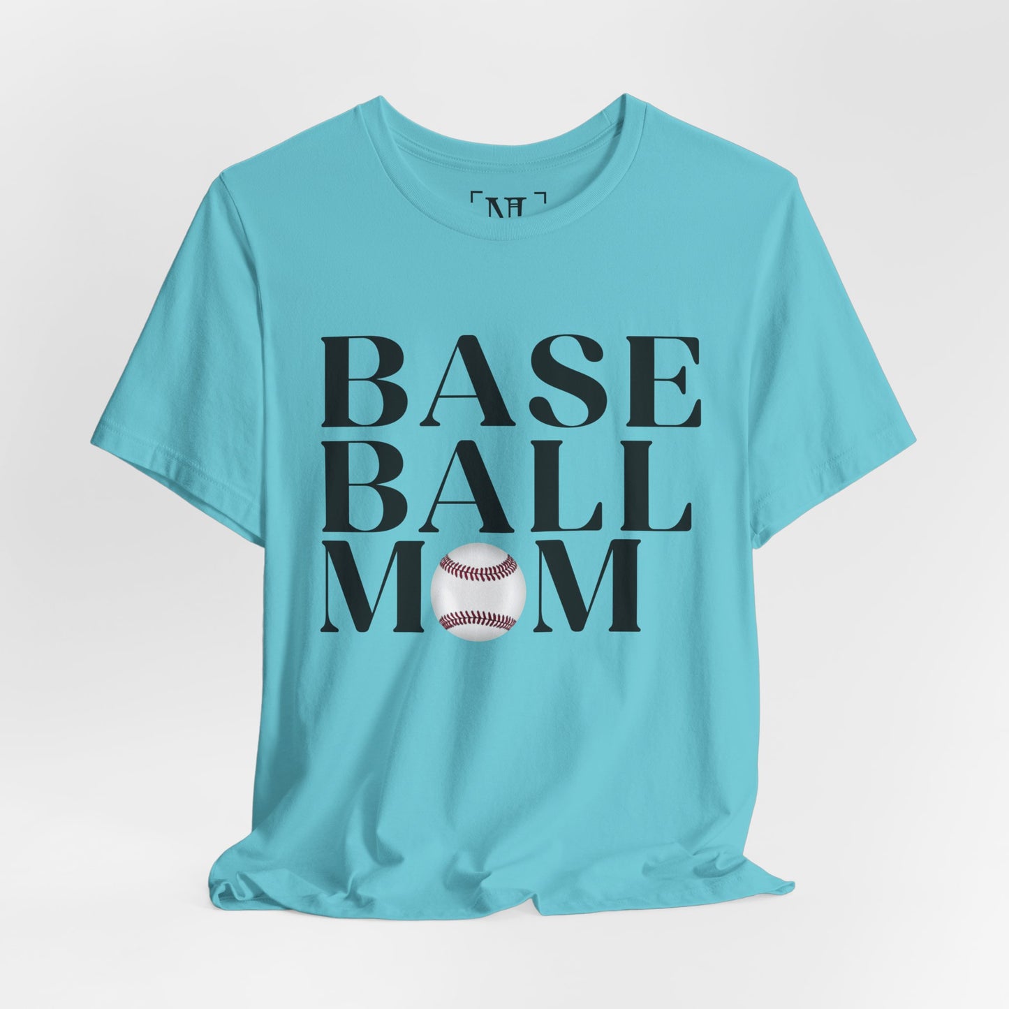 Baseball Mom T-Shirt – Retro Script with Baseball Graphic