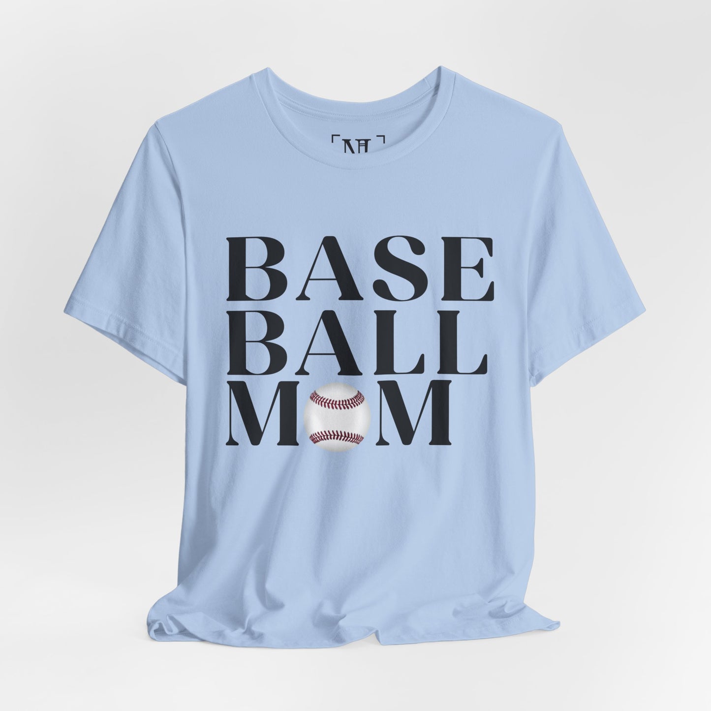 Baseball Mom T-Shirt – Retro Script with Baseball Graphic