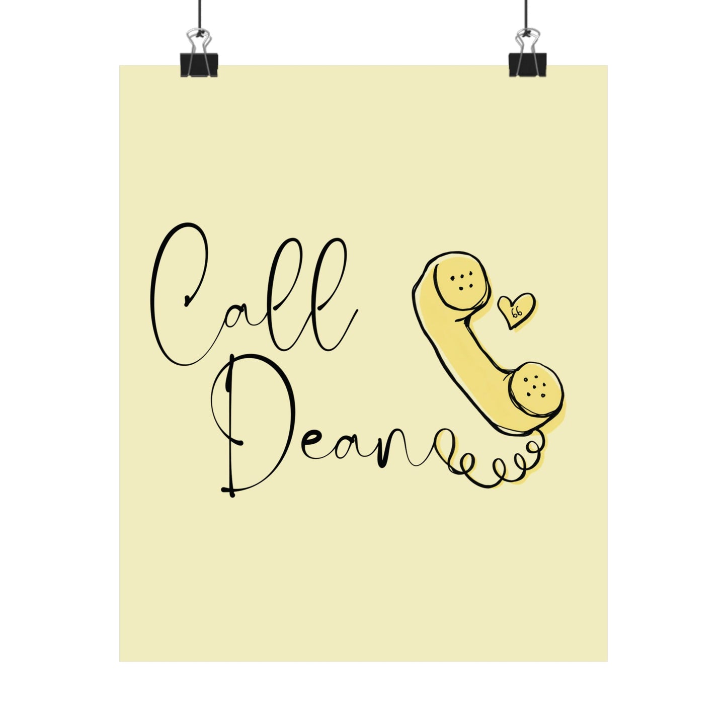 Call Dean - Hockey Romance Inspired Wall Art