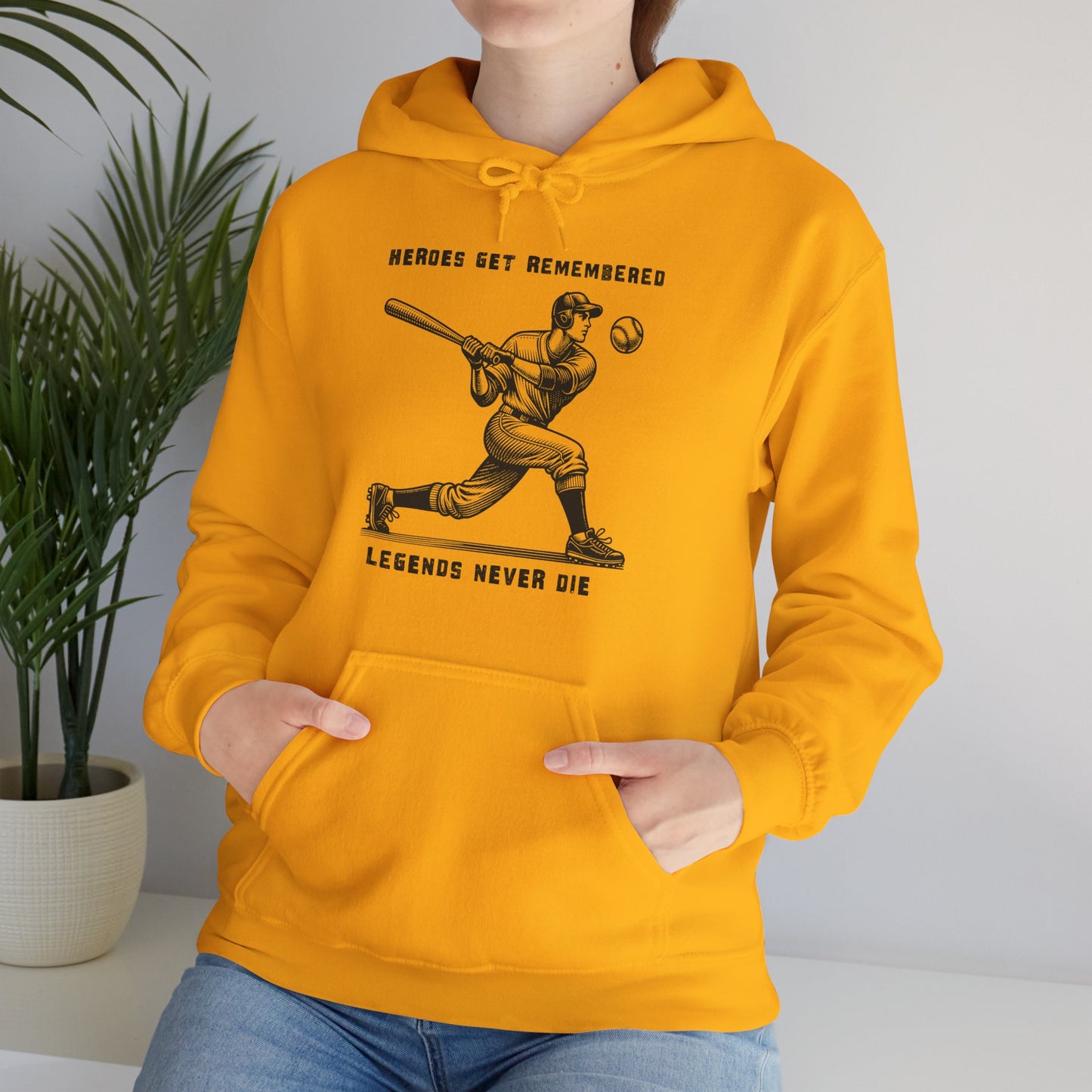 Baseball Tribute Hoodie — "Heroes Get Remembered, Legends Never Die" Hoodie
