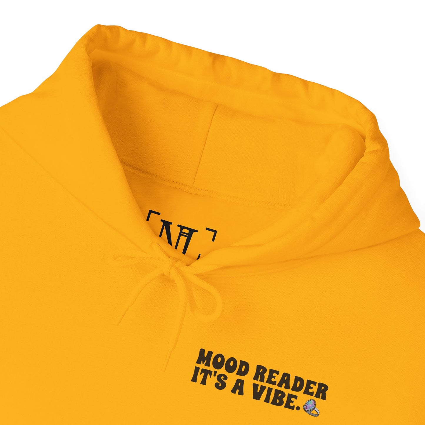Mood Reader It's a Vibe Book Lover Pullover Graphic Hoodie (Black Text)