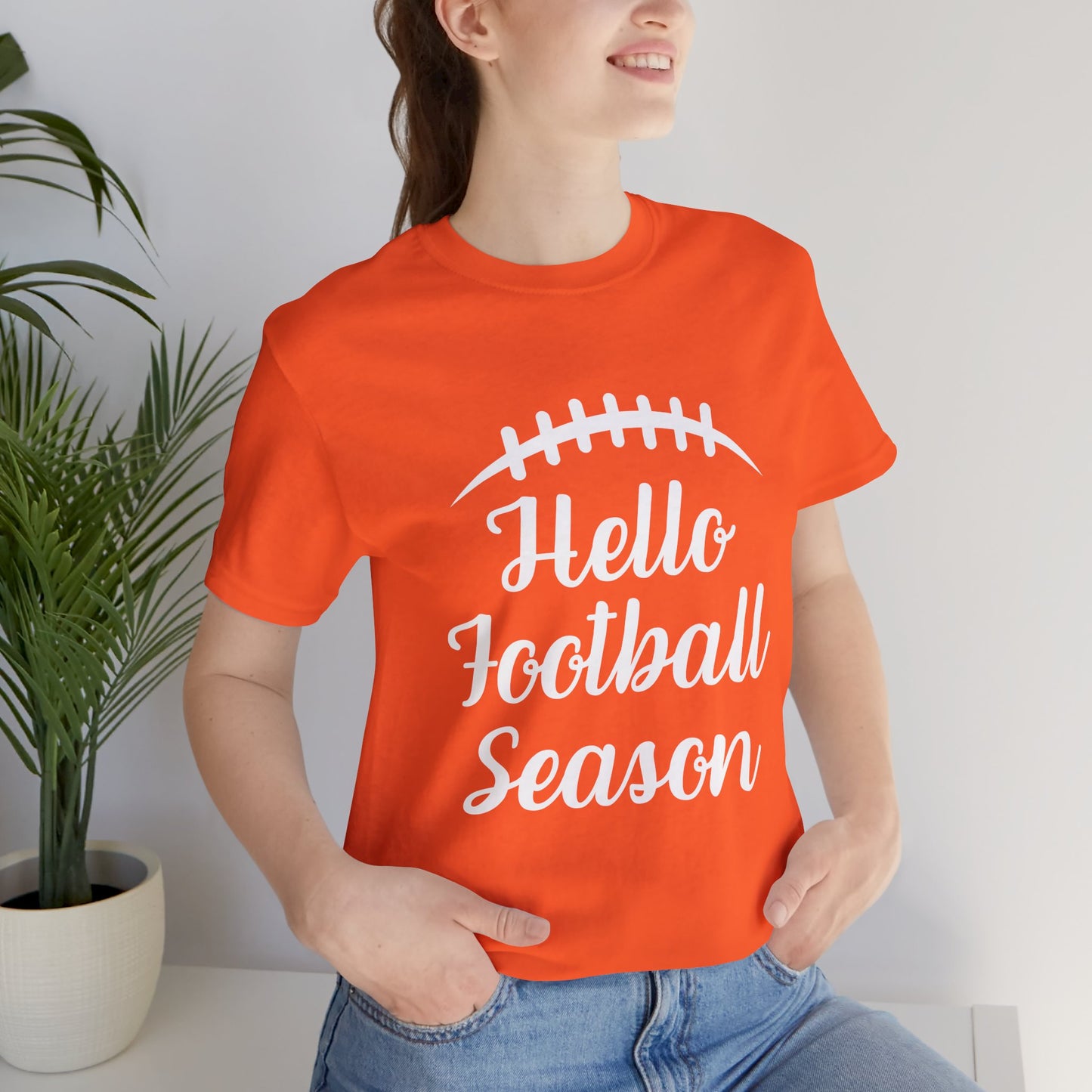 Hello Football Season - Graphic Tee (White Text)
