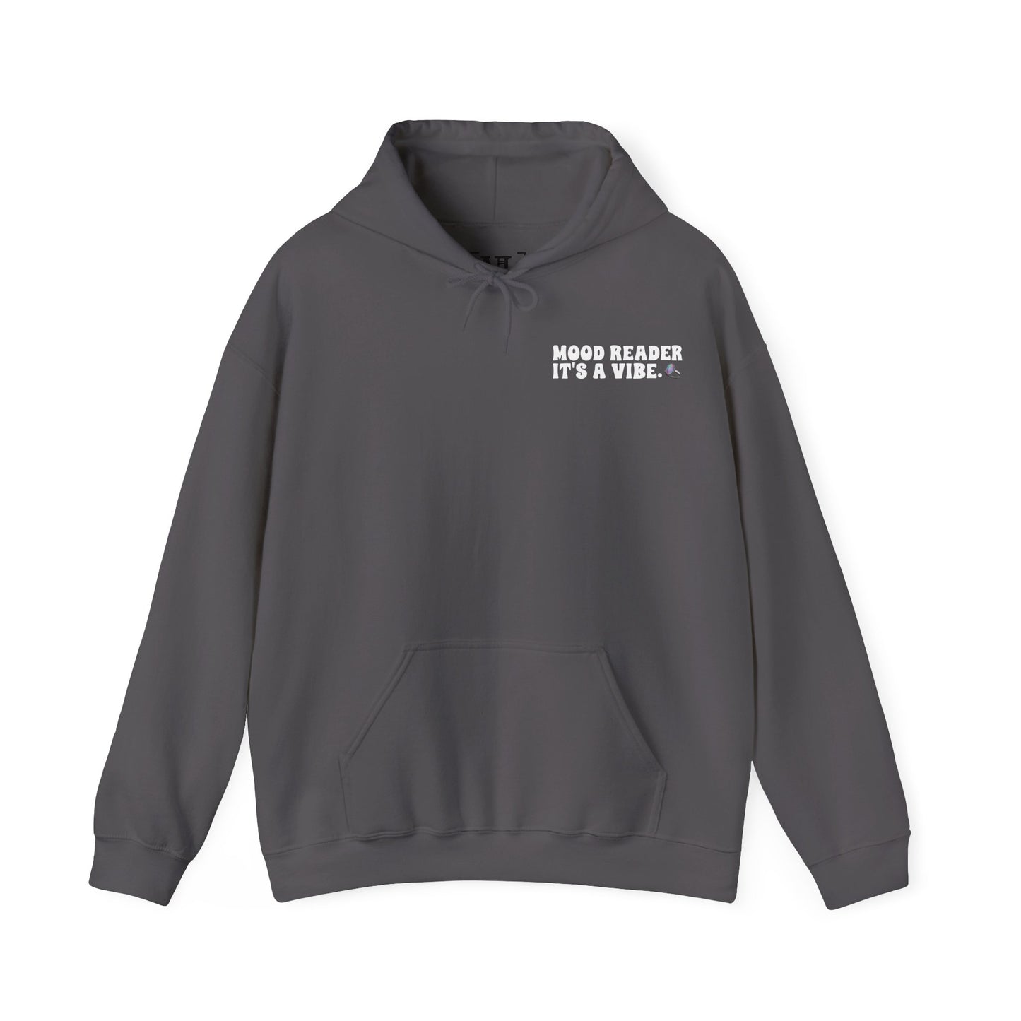 Mood Reader It's a Vibe Book Lover Pullover Graphic Hoodie (White Text)