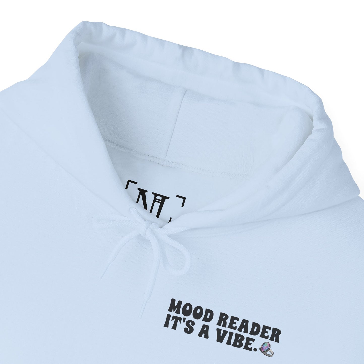 Mood Reader It's a Vibe Book Lover Pullover Graphic Hoodie (Black Text)