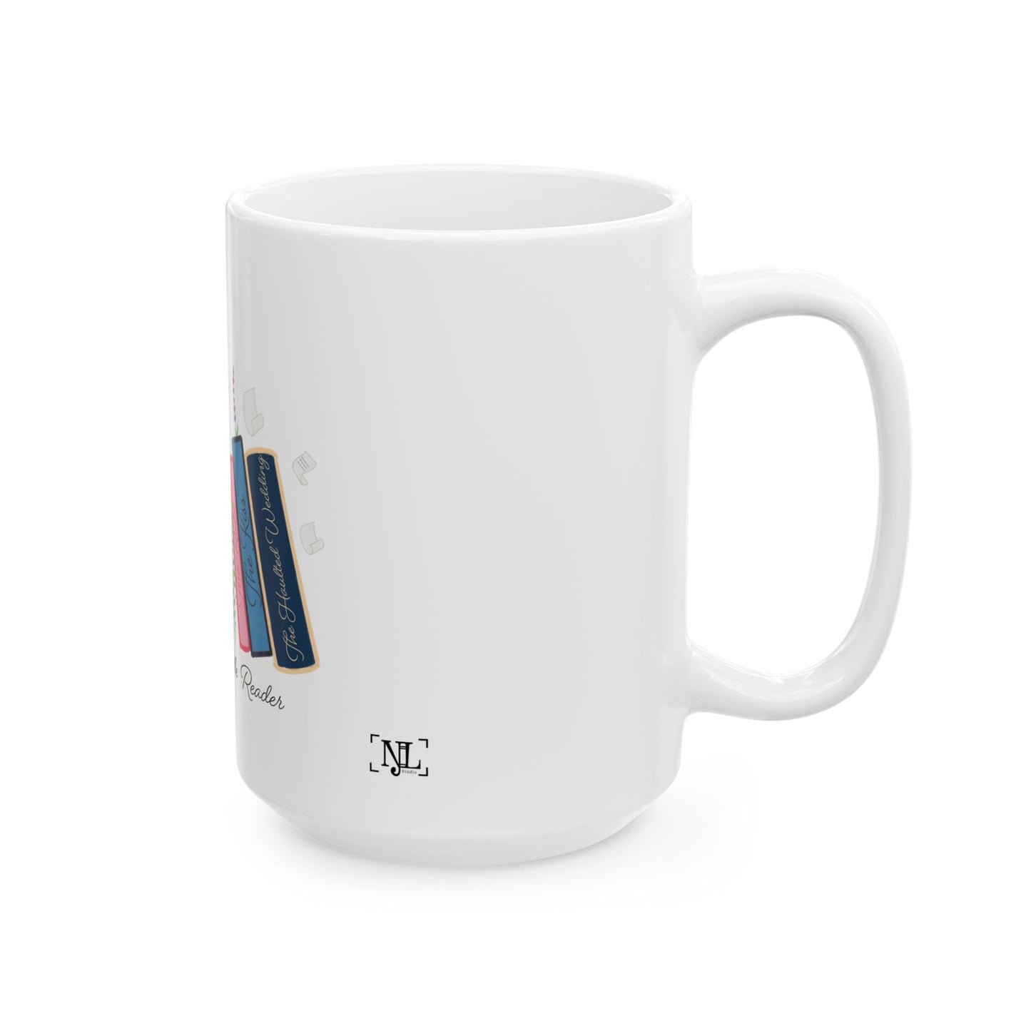 Dearest Gentle Reader Book Stack - Regency Romance Inspired Ceramic Book Lover Coffee Cup (11oz & 15oz)