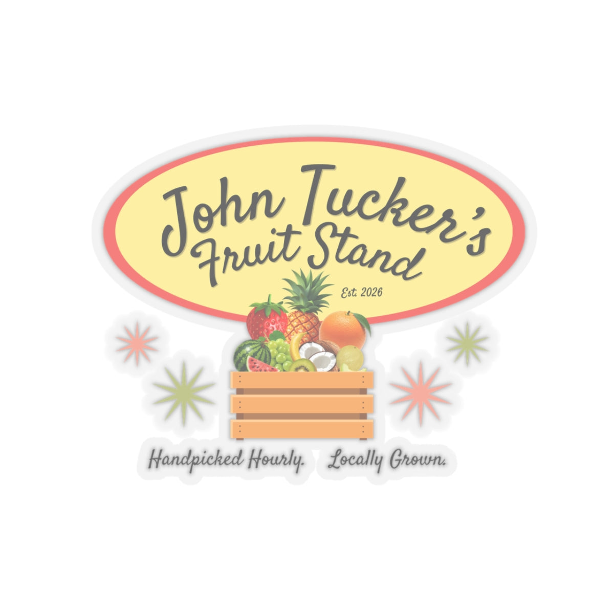 John Tucker’s Fruit Stand - Hockey Romance Inspired Kiss Cut Sticker