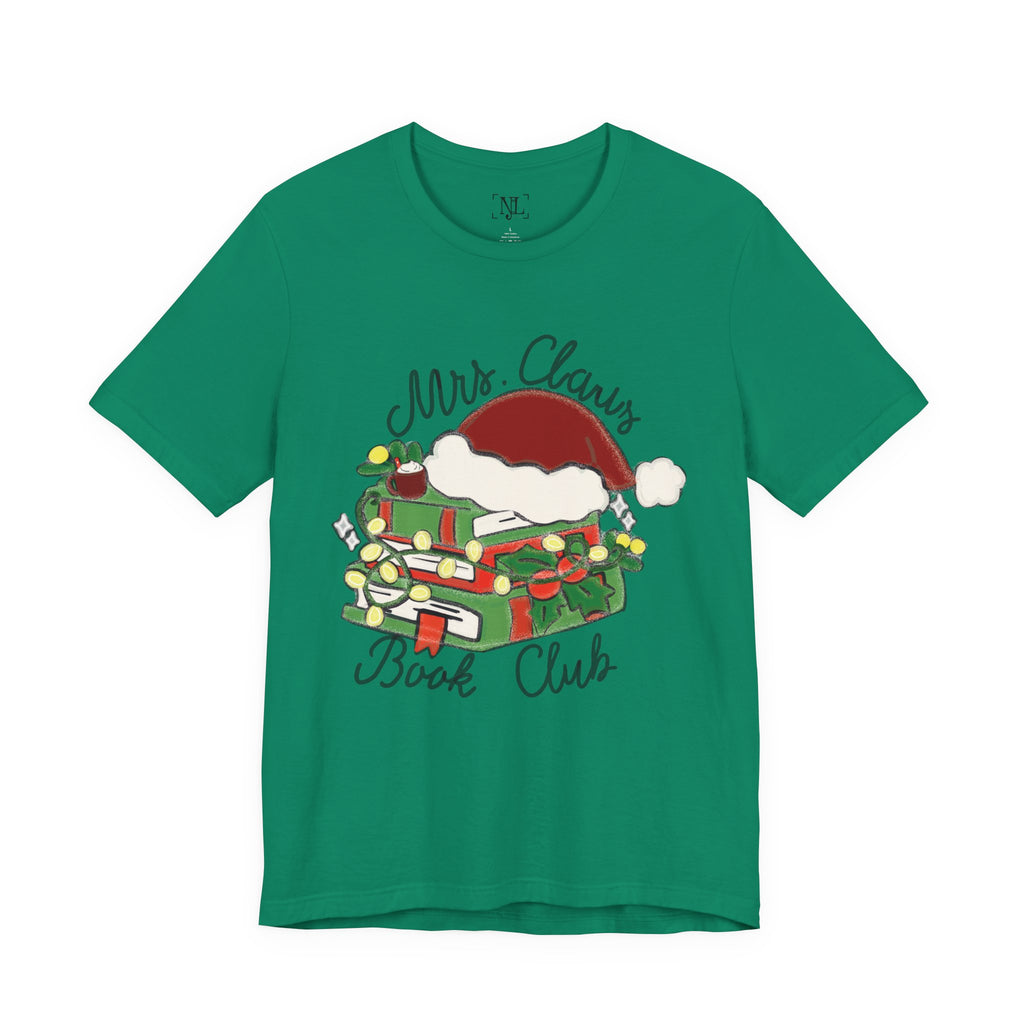 Mrs. Claus Book Club Short Sleeve Christmas Tee