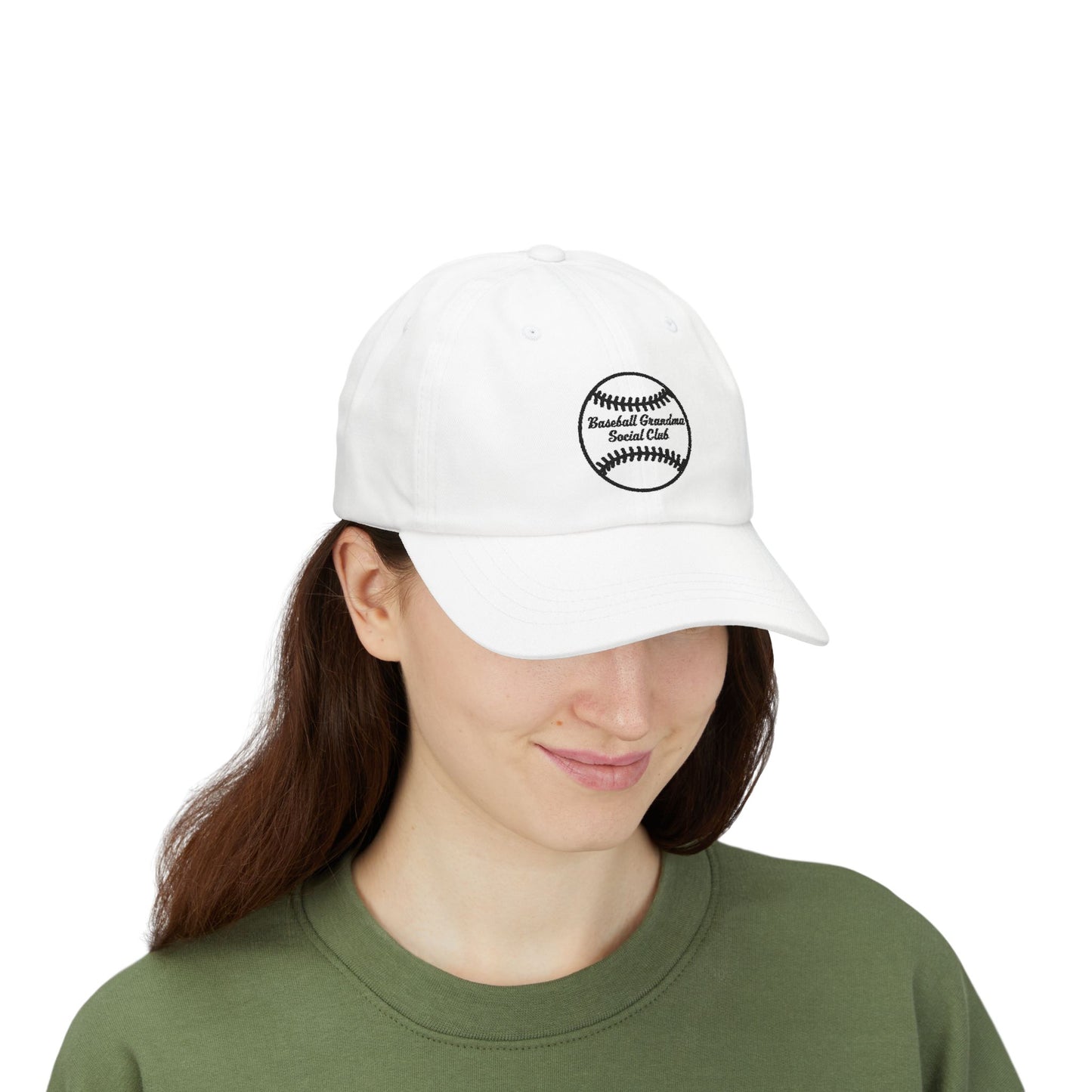 Baseball Grandma Social Club - Dad Cap Black Embroidered