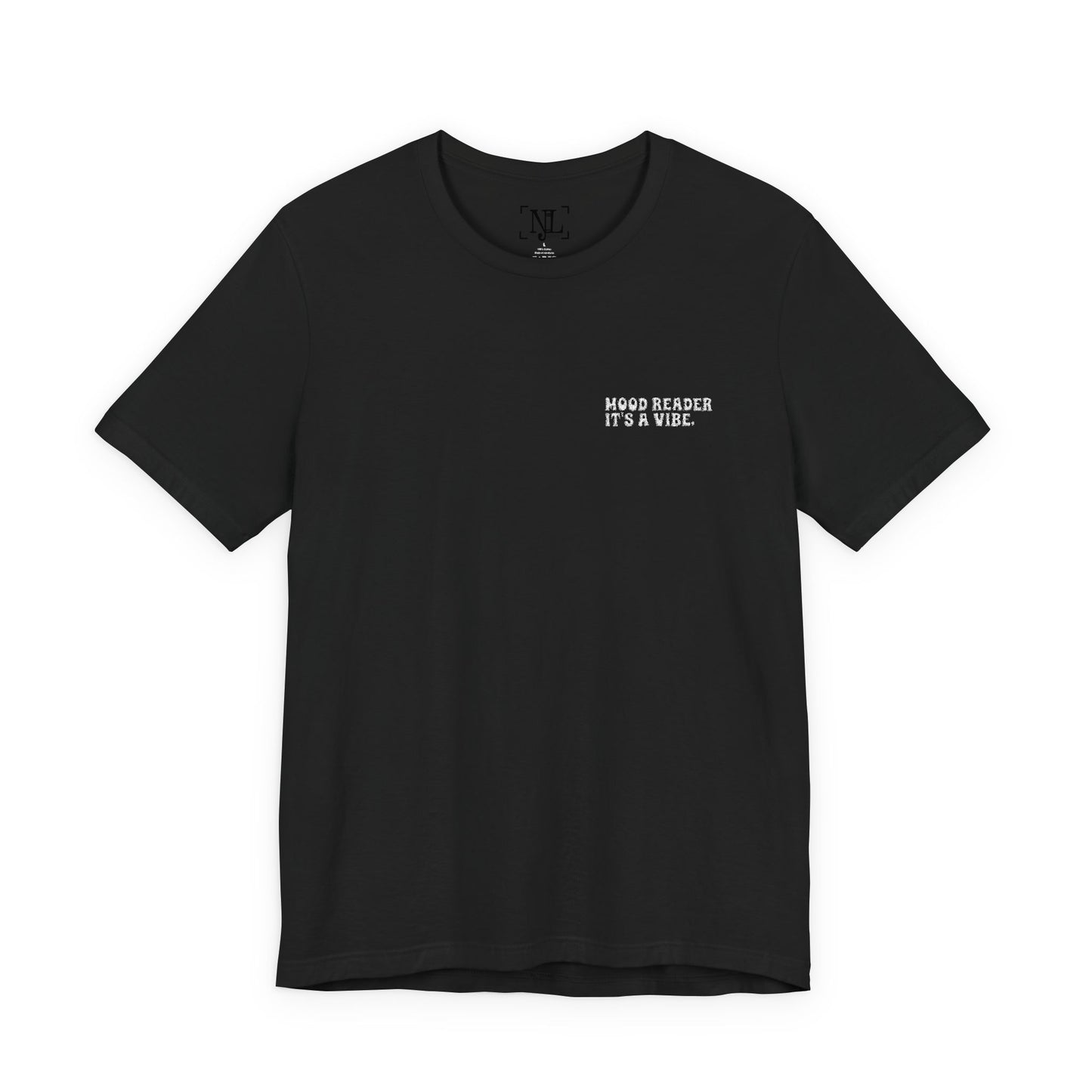 "Mood Readers. It's a Vibe." - Embroidered Literary Tee (White Text)