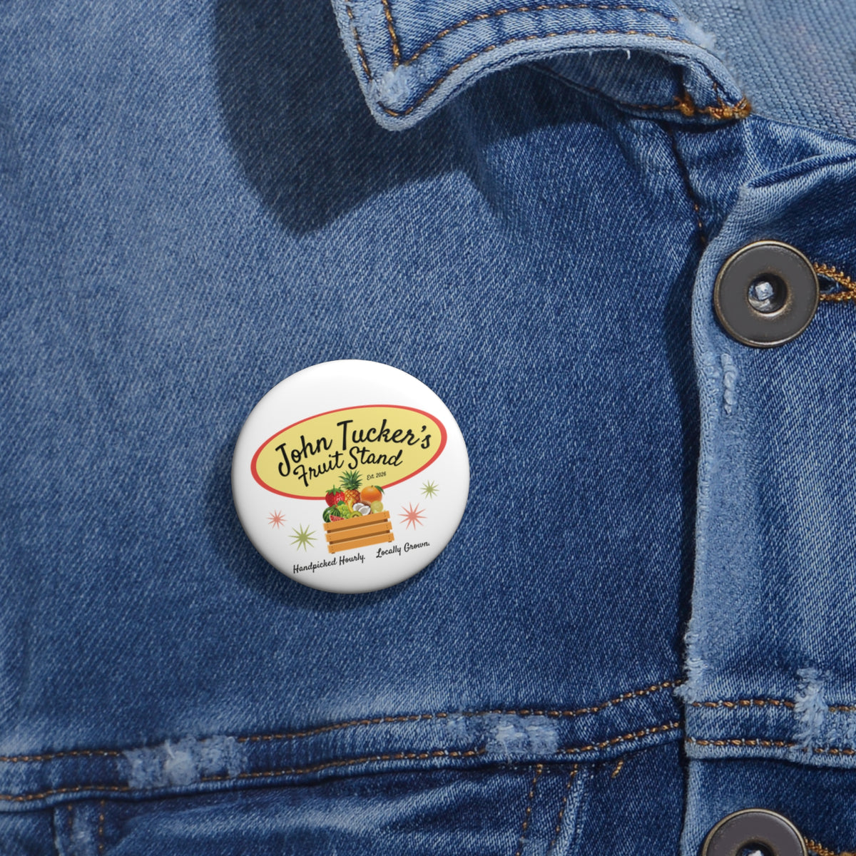 John Tucker's Fruit Stand - Hockey Romance Inspired Pin Button