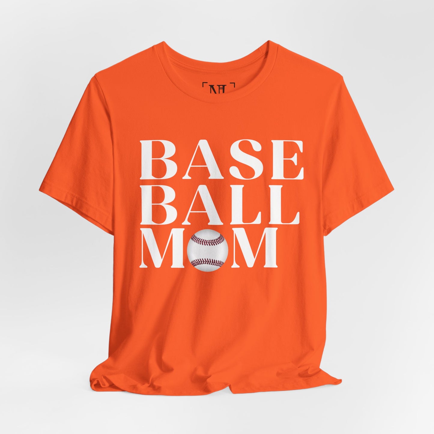 Baseball Mom T-Shirt – Retro Script with Baseball Graphic