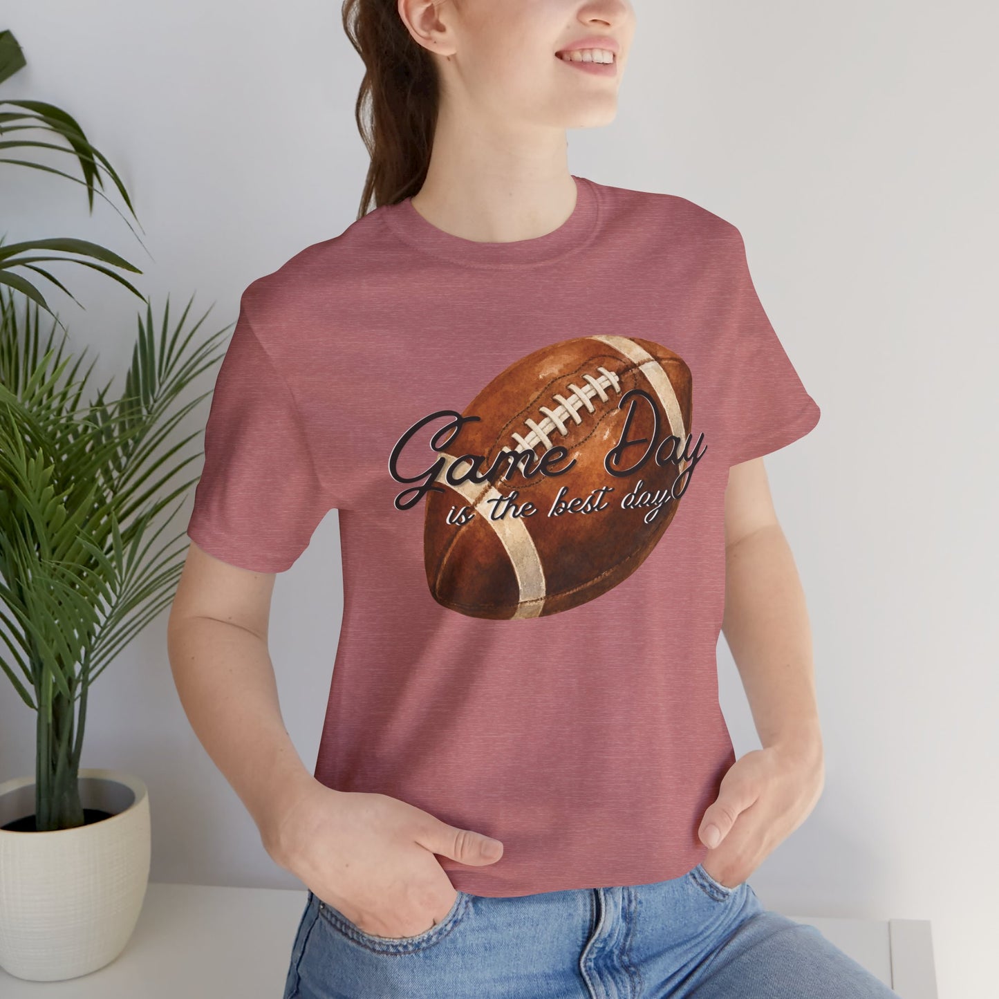 Game Day Football Tee — "Game Day is the best day" Vintage Football Shirt