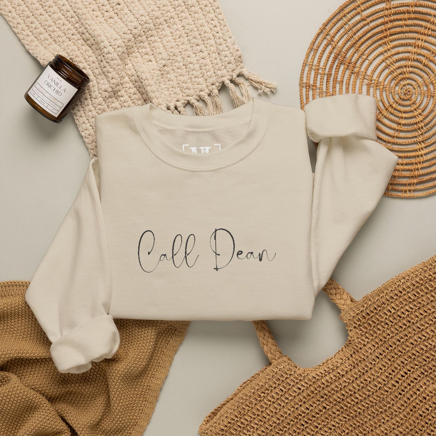Call Dean - Hockey Romance Inspired Embroidered Sweatshirt