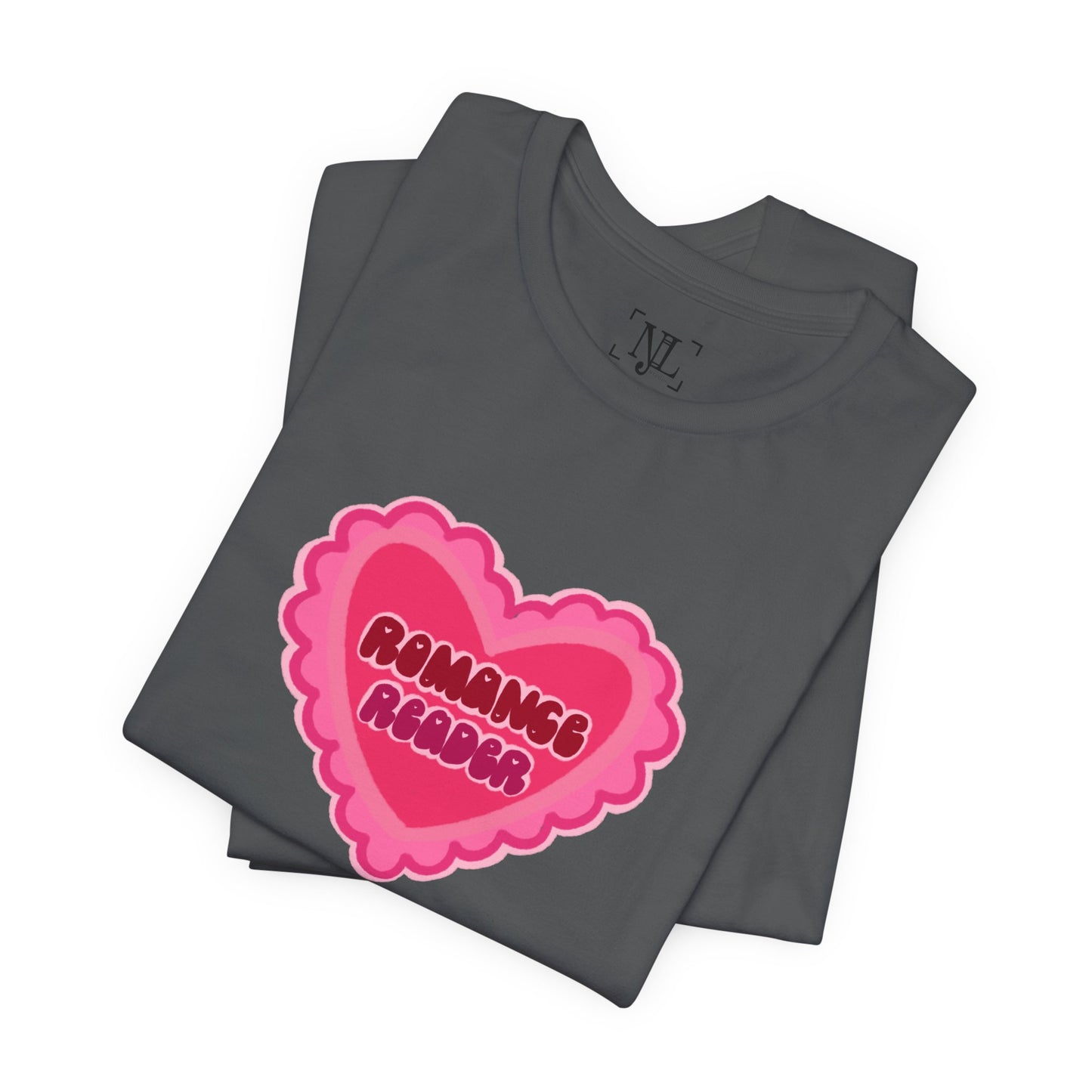 Romance Reader Heart Logo — Bookish Tee