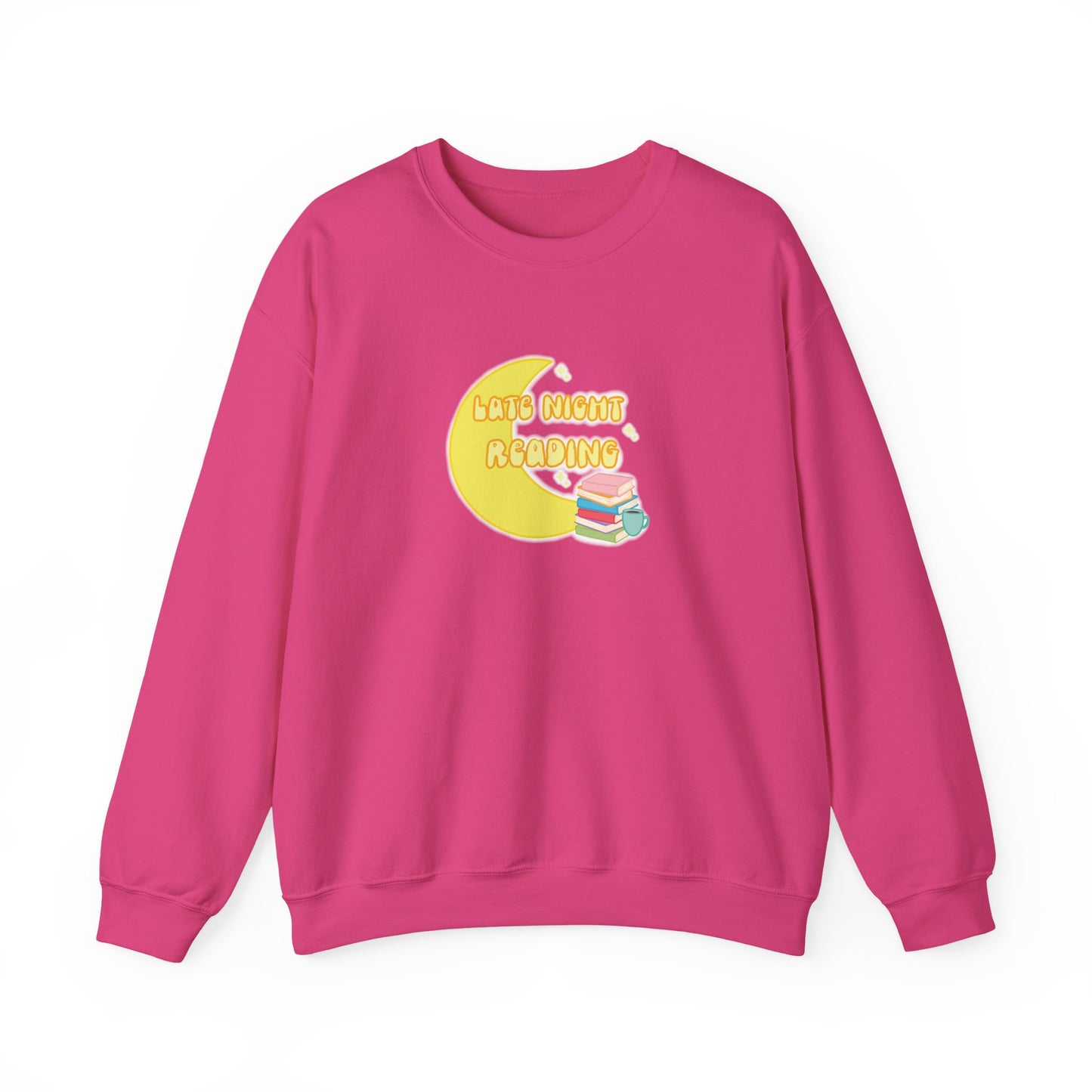 "Late Night Reading" - Cozy Crewneck Heavy Blend Sweatshirt