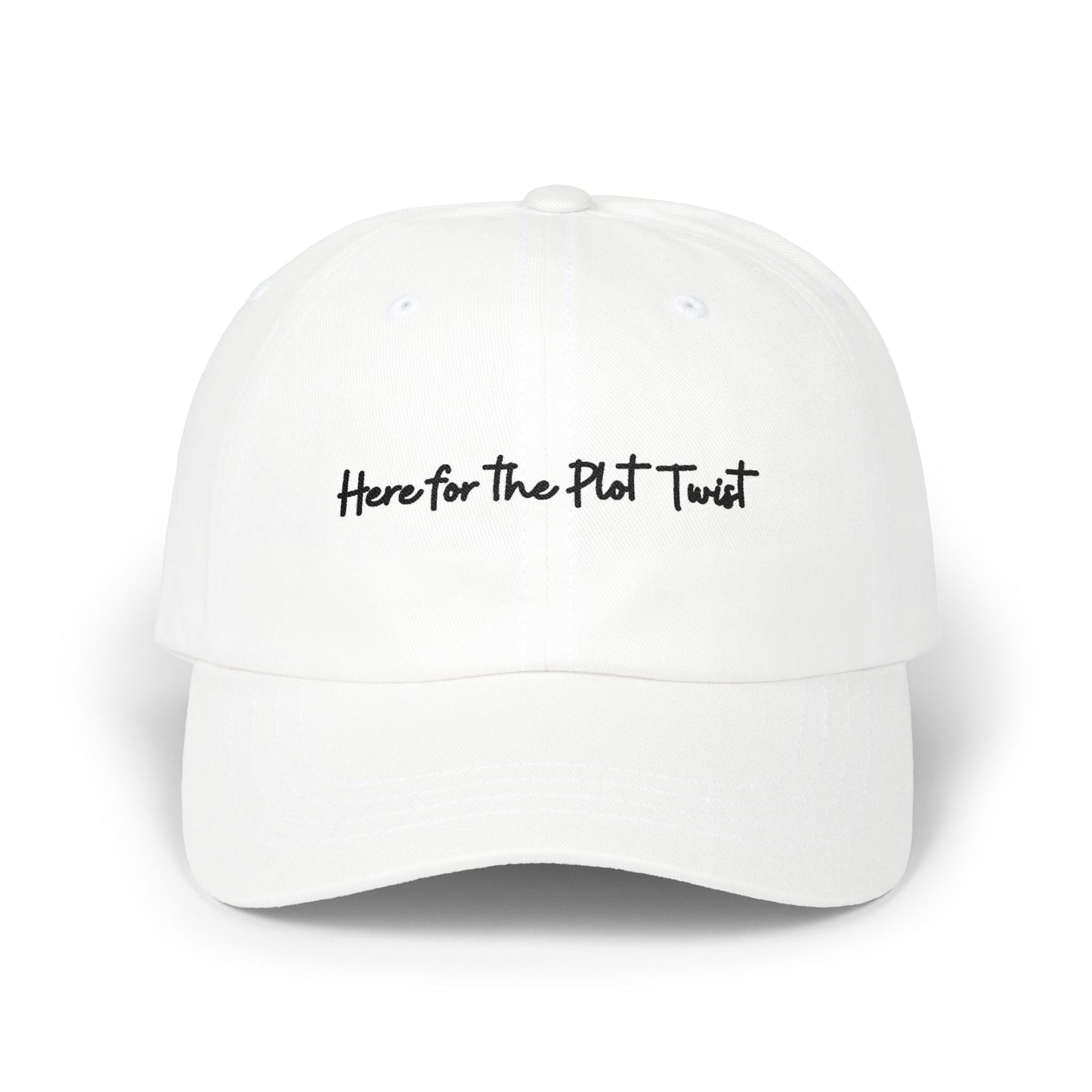Here for the Plot Twist - Bookish Villa Inspired Embroidered Baseball Hat