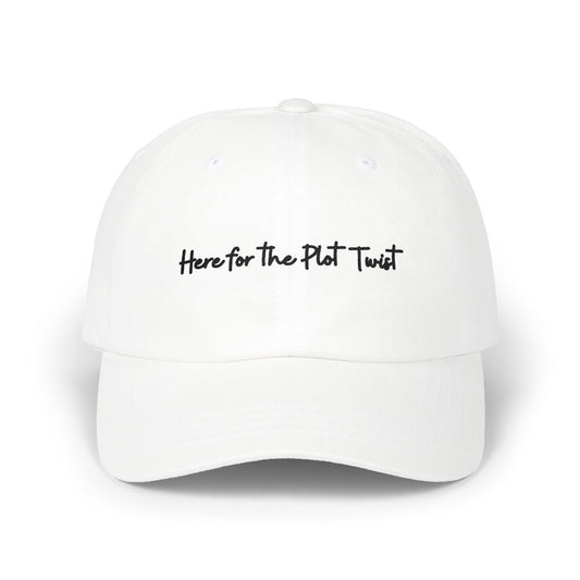 Here for the Plot Twist - Bookish Villa Inspired Embroidered Baseball Hat