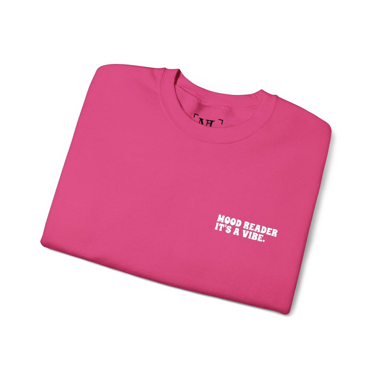 "Mood Reader. It's a Vibe - Embroidered Literary Crewneck Sweatshirt (White Text)
