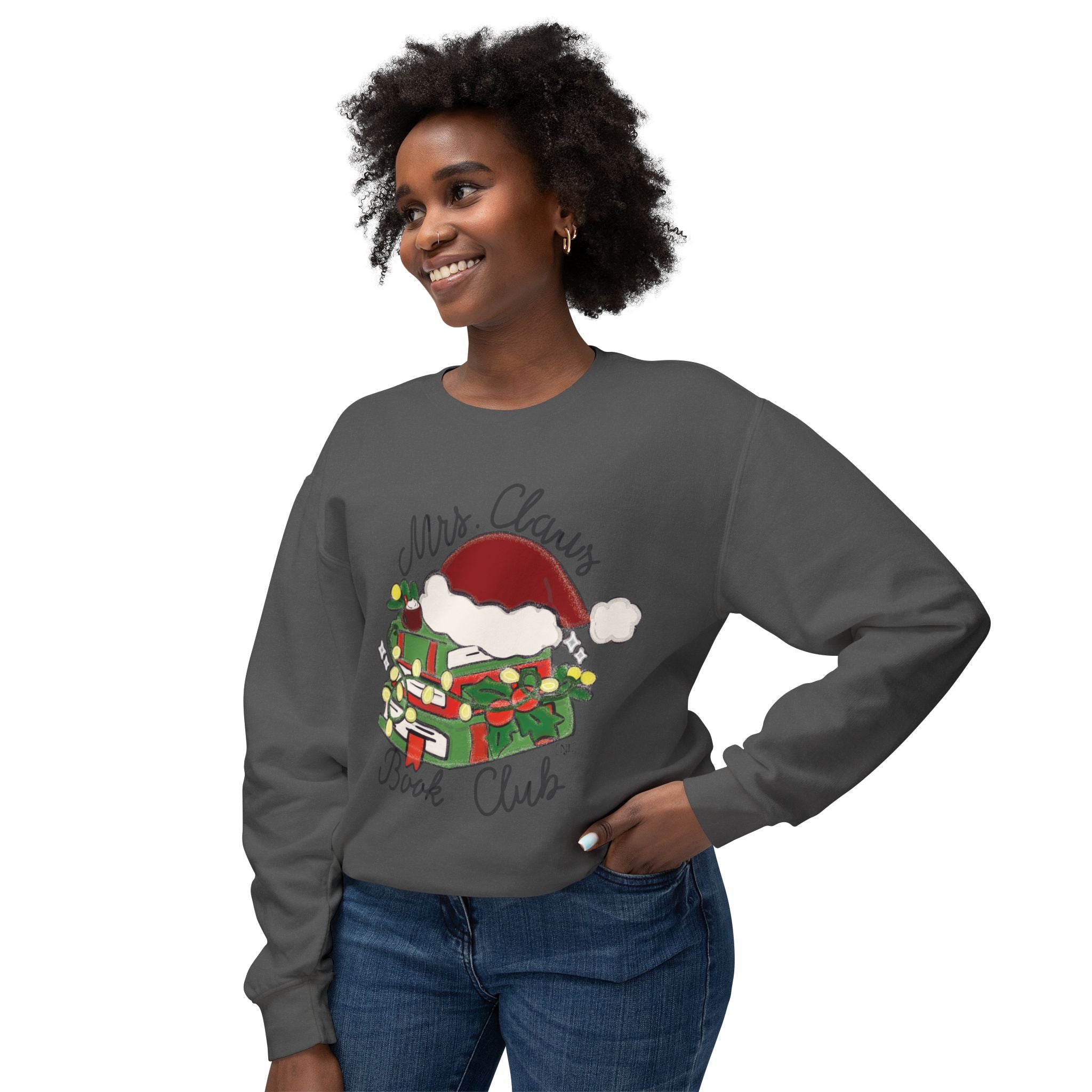 Mrs. Claus Book Club Christmas Crewneck Sweatshirt