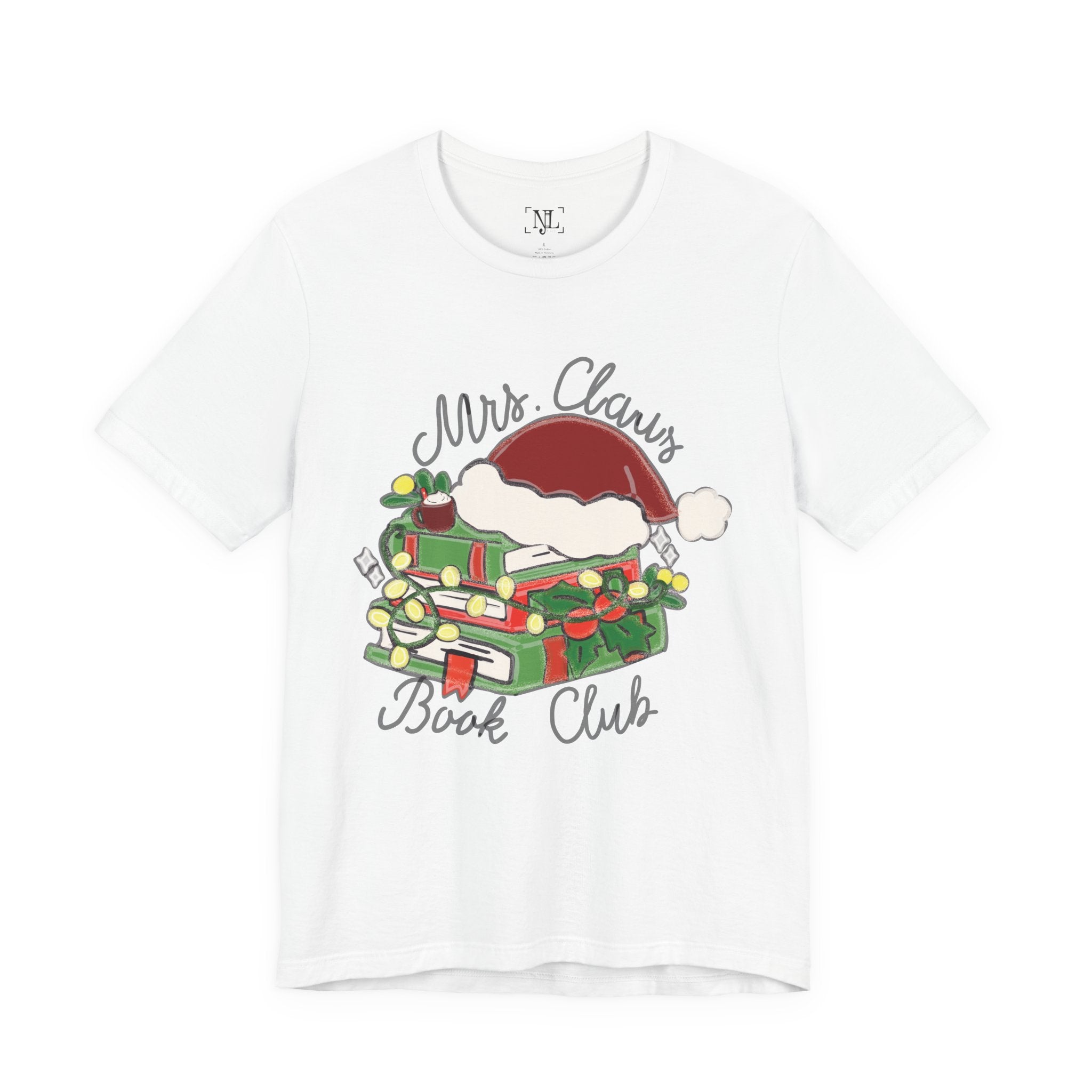 Mrs. Claus Book Club Short Sleeve Christmas Tee