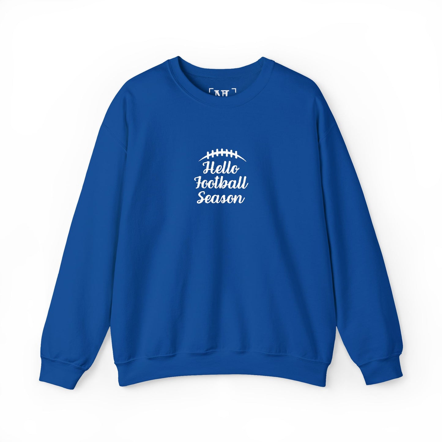Hello Football Season Sweatshirt — Cozy Game Day Crewneck (White Text)