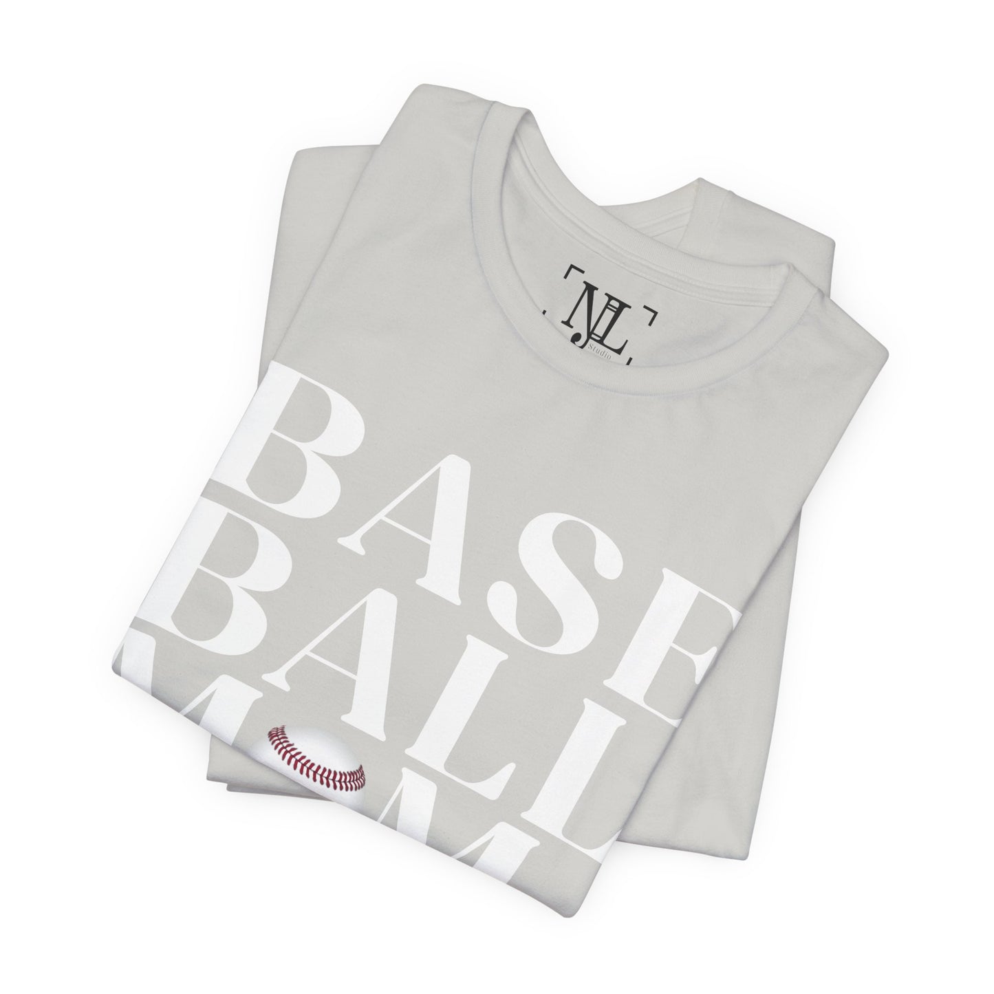 Baseball Mom T-Shirt – Retro Script with Baseball Graphic