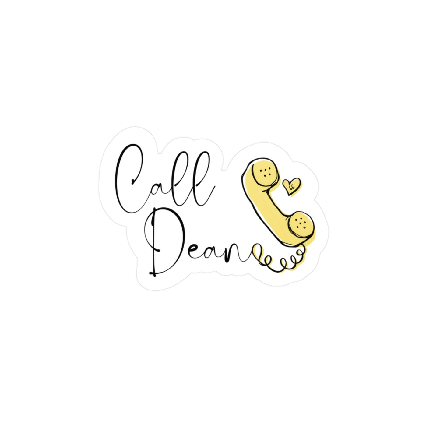 Call Dean - Hockey Romance Inspired Sticker Decal