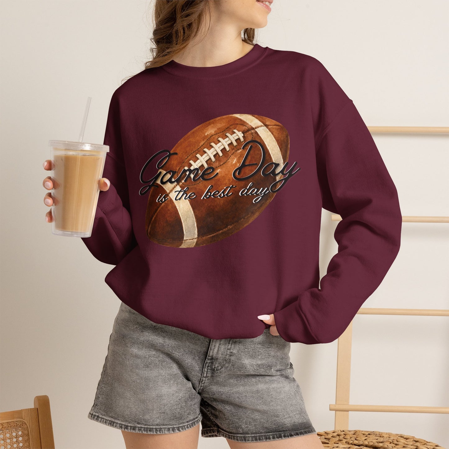 Game Day Is The Best Day Football Crewneck Sweatshirt