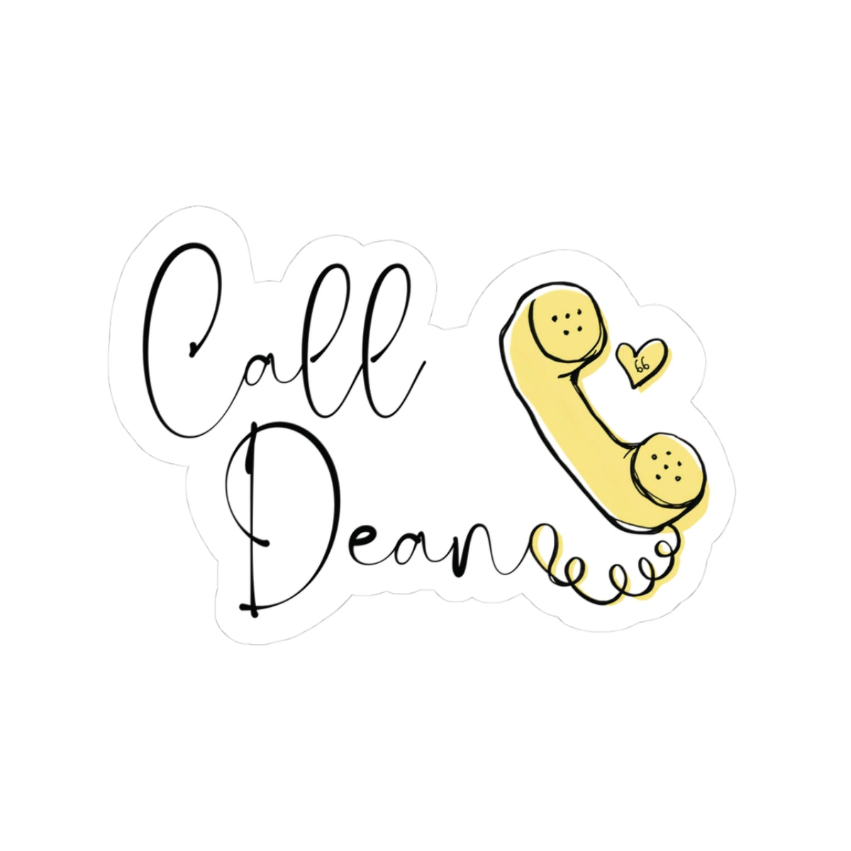 Call Dean - Hockey Romance Inspired Sticker