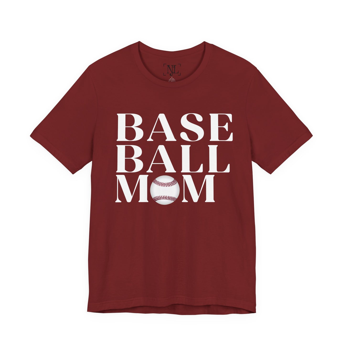 Baseball Mom T-Shirt – Retro Script with Baseball Graphic