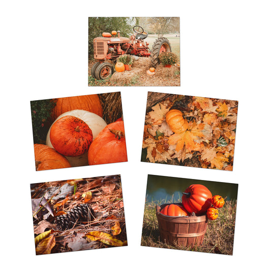 Autumn-Themed Greeting Cards Set