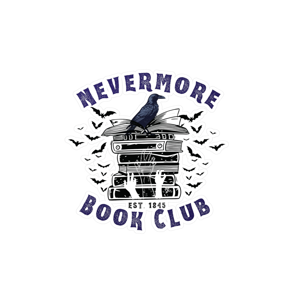 Nevermore Book Club Vinyl Decals