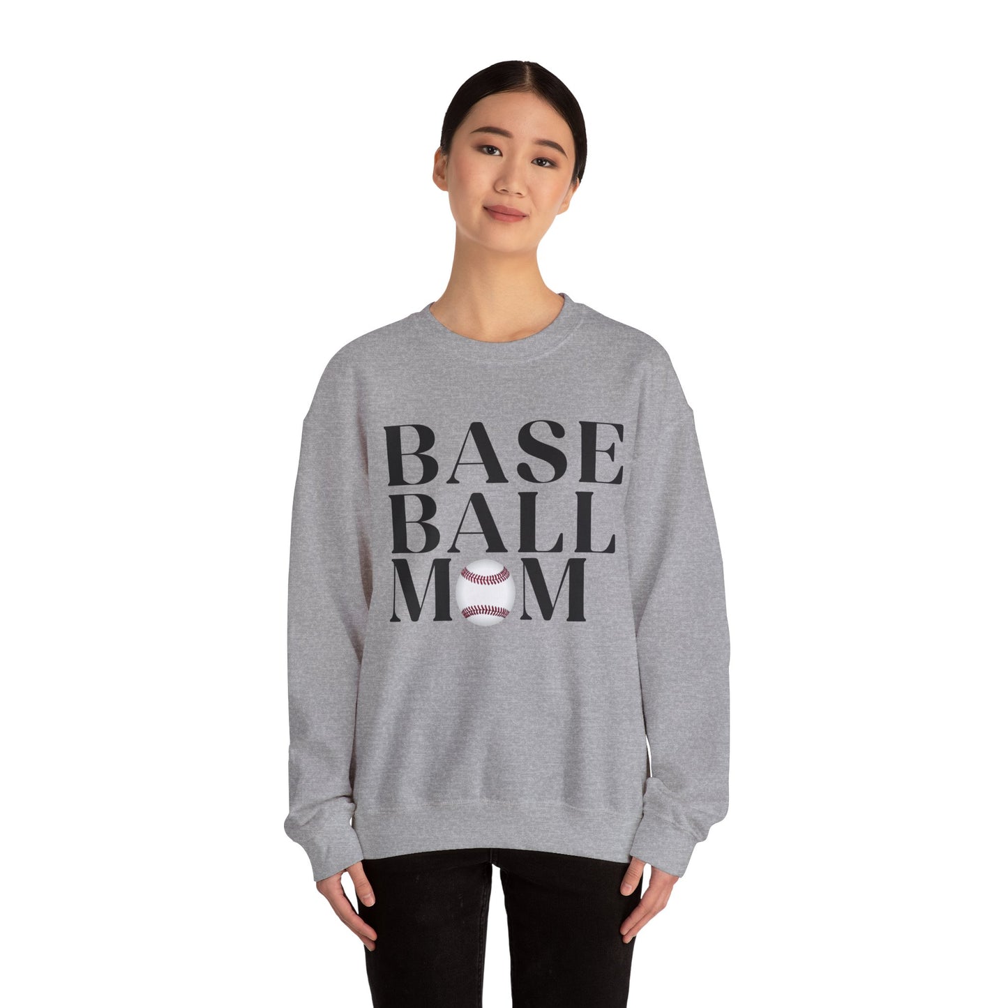 Baseball Mom Crewneck Sweatshirt - Baseball Graphic Pullover for Moms