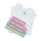 Book Lover Tee — "Just One More Chapter Unless There’s A Cliffhanger" Pastel Graphic
