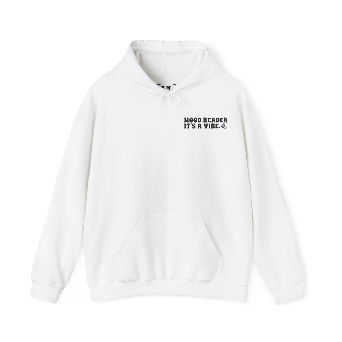 Mood Reader It's a Vibe Book Lover Pullover Graphic Hoodie (Black Text)