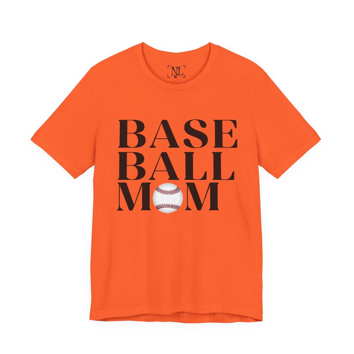 Baseball Mom T-Shirt – Retro Script with Baseball Graphic