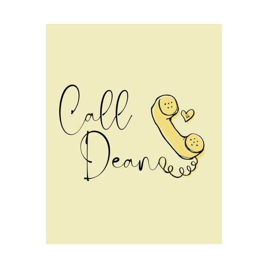 Call Dean - Hockey Romance Inspired Wall Art