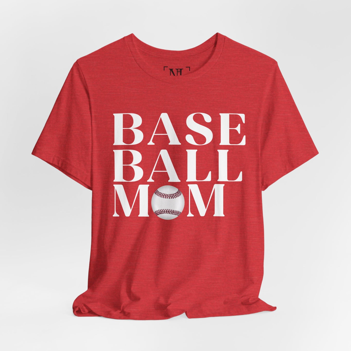 Baseball Mom T-Shirt – Retro Script with Baseball Graphic