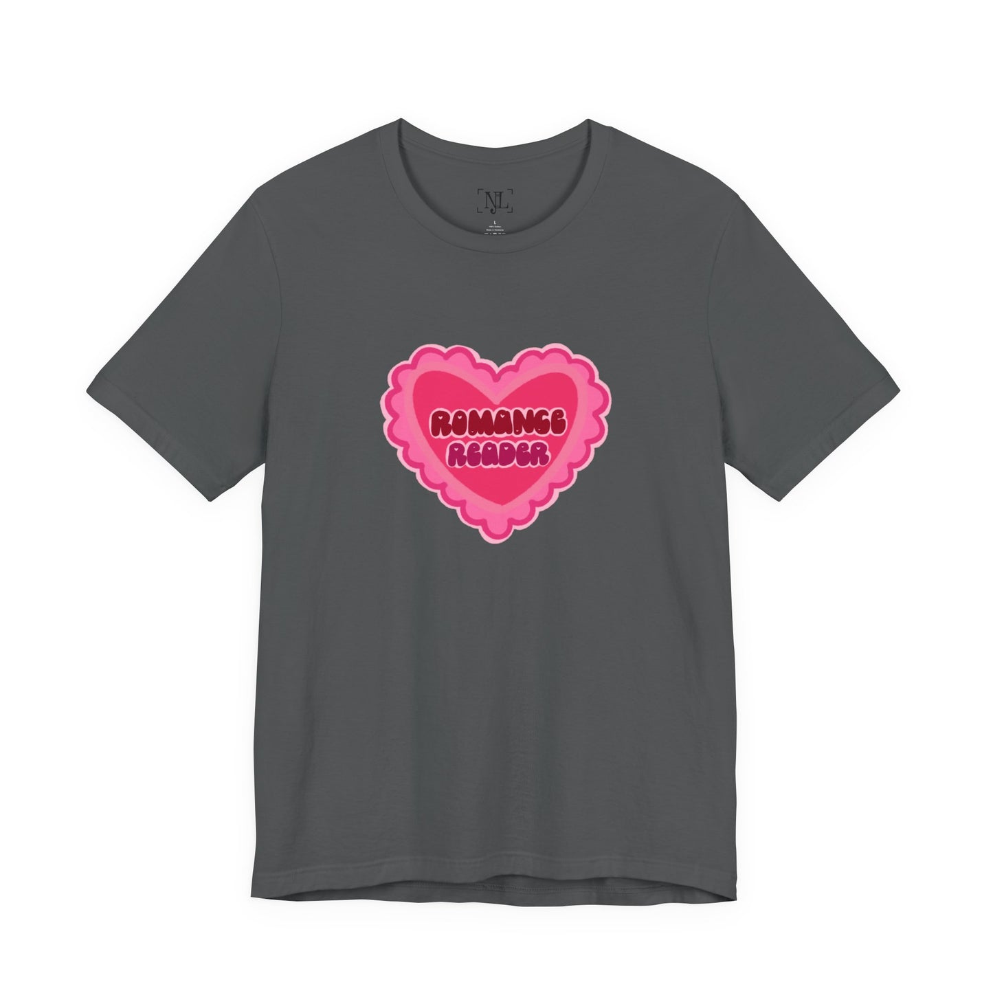 Romance Reader Heart Logo — Bookish Tee